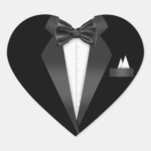 Tuxedo Heart Sticker