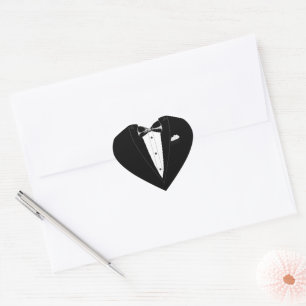 Tuxedo Heart Sticker