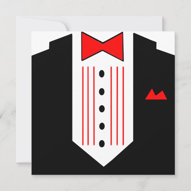 Tuxedo Invitation Dinner Party Formal Pre-Prom (Front)