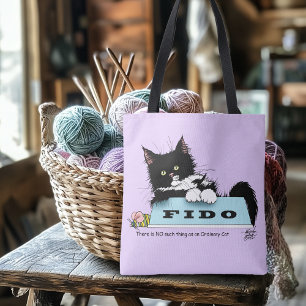 Tuxedo Kitten Dog's Bowl Tote Bag