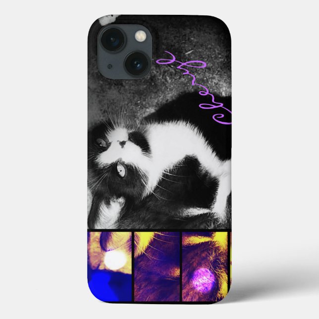 Tuxedo Kitten Photo Art iPad Case *Personalise* (Back)