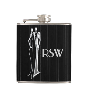 Tuxedo - Monogrammed Hip Flask