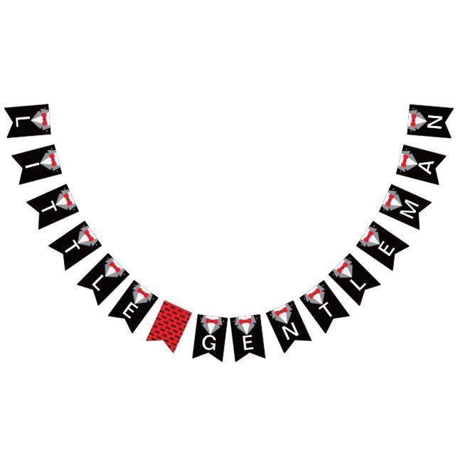 Tuxedo Pendant Banner, Bow Tie Bunting (All)