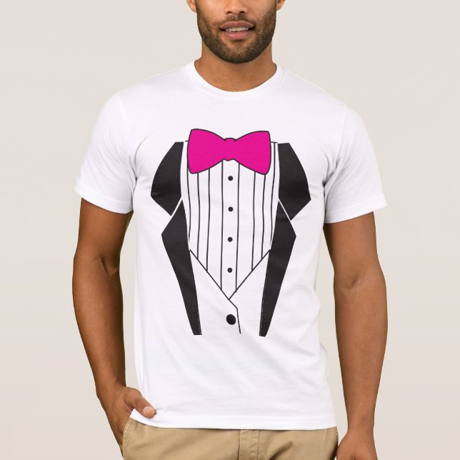 tuxedo pink T-Shirt (Front)