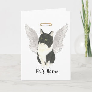 Tuxedo Ragamuffin Domestic Medium Cat Sympathy Card