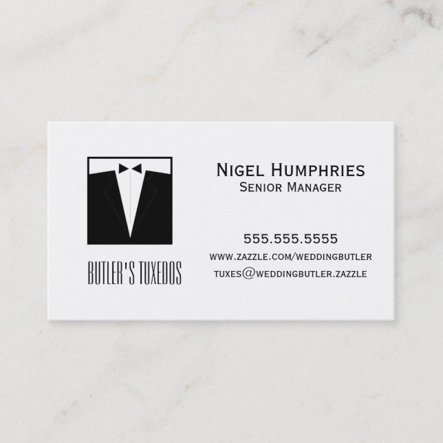 Tuxedo Retail Business Card (Front)
