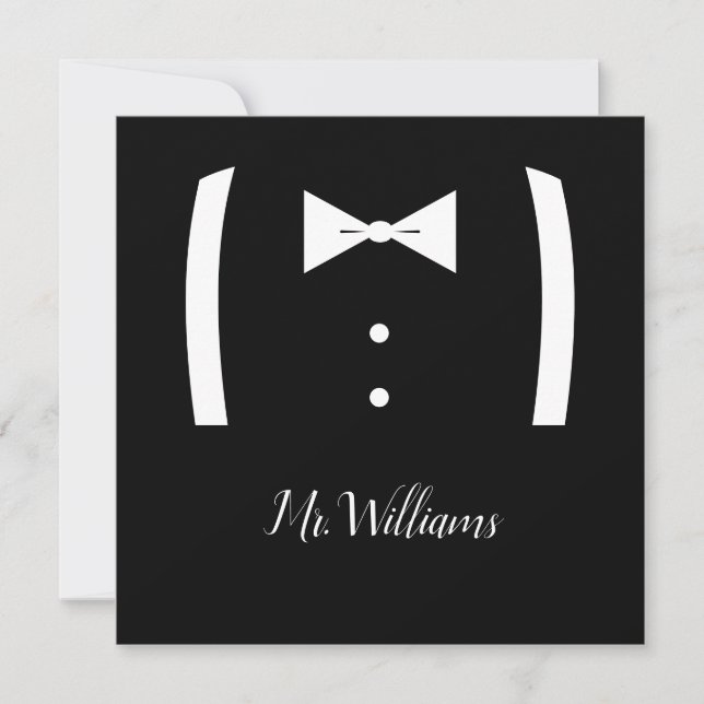 Tuxedo Ring Bearer Proposal Card (Front)