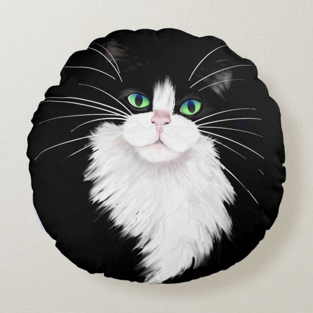 TUXEDO ROUND CUSHION (Front)