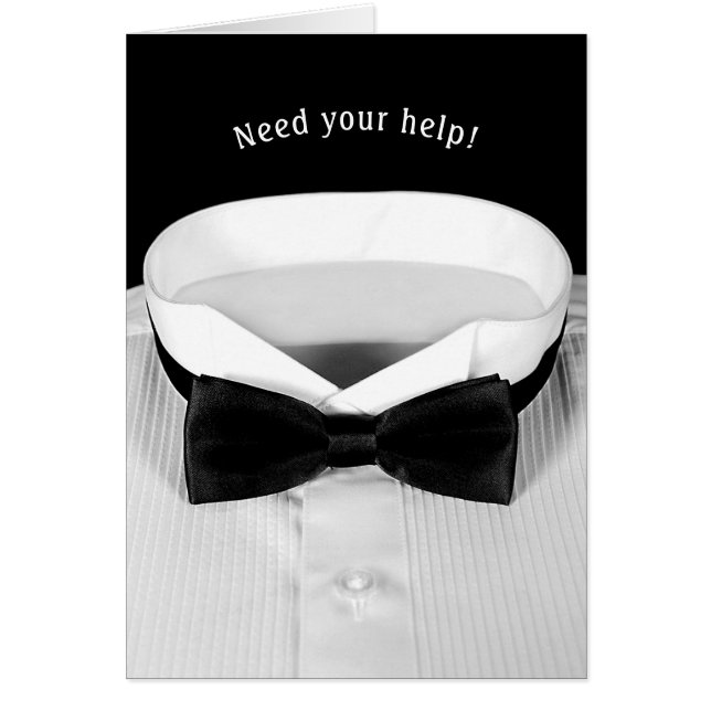 tuxedo shirt for wedding attendant request (Front)