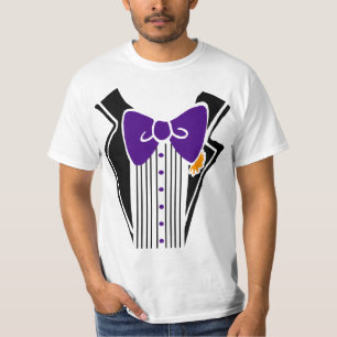 Tuxedo Shirt Purple Tie
