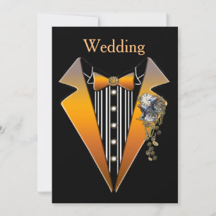 Tuxedo- Steampunk Wedding Design Invitation