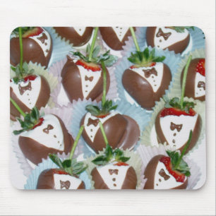 Tuxedo Strawberries Mouse Pad