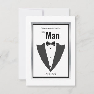 Tuxedo suit and bow tie black and white invitation
