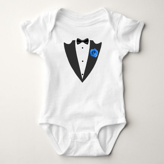 Tuxedo suit and bow tie black and white T-Shirt Ba Baby Bodysuit (Front)