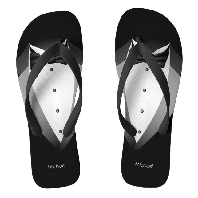 Tuxedo Suit Funny Thongs (Footbed)