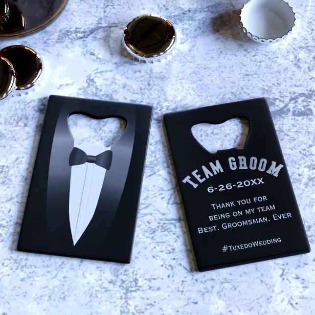 Tuxedo Team Groom Bachelor Party Bottle Opener (Creator Uploaded)