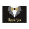 Tuxedo Thank You Card, Gold Tie