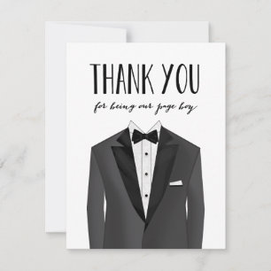 Tuxedo Thank You Page Boy   Groomsman Card