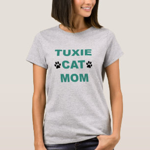 Tuxedo Tuxie Cat Mum T Shirt