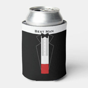 Tuxedo Wedding Best Man Can Cooler