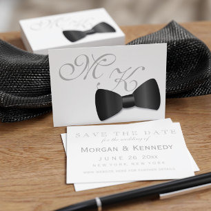 Tuxedo Wedding Bow Tie Save The Date Pack 50 Business Card