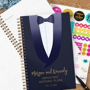 Tuxedo Wedding Bridal Party Personalised Planner