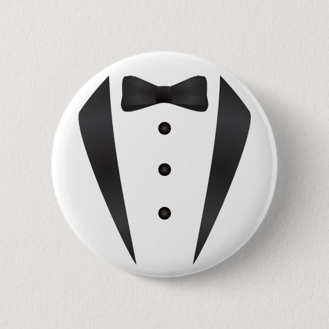 Tuxedo wedding gifts and props for groom 6 cm round badge (Front)
