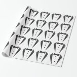 Tuxedo wedding gifts and props for groom wrapping paper<br><div class="desc">Fancy and simple tuxedo design for any occasion: looking stylish on an every day basis ,  wedding props,  graduation,  engagement,  prom,  anniversary,  groom,  best-man,  groomsmen or plain fanciness!  Great gifts for him on any occasion! Elegant stylish tux :)</div>