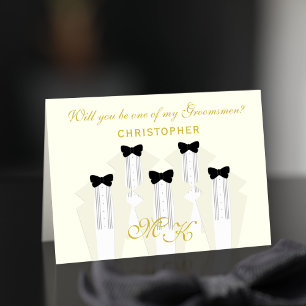 Tuxedo Wedding Groomsmen Request Groomsman Card