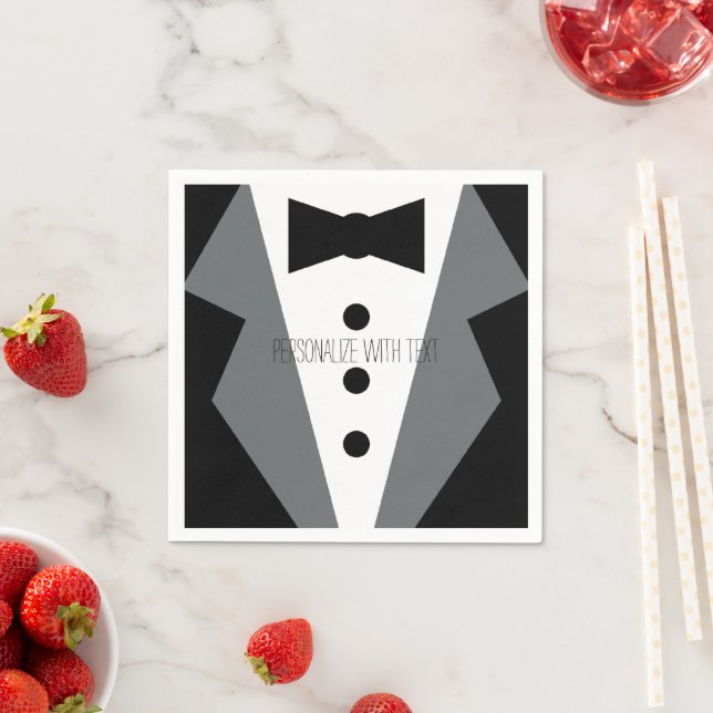 Tuxedo Wedding Napkin (Insitu)