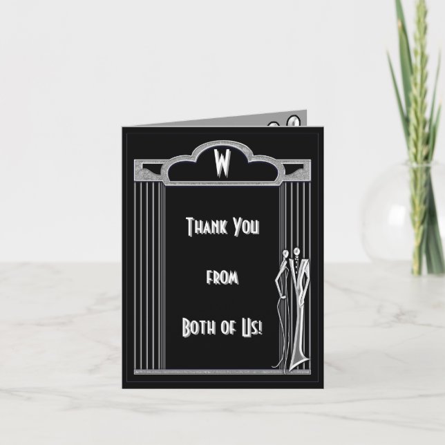 Tuxedo - Wedding Thank You From Both - Card (Front)