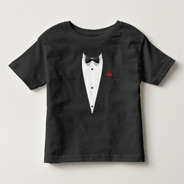 Tuxedo  with Bowtie For Weddings Toddler T-Shirt (Front)