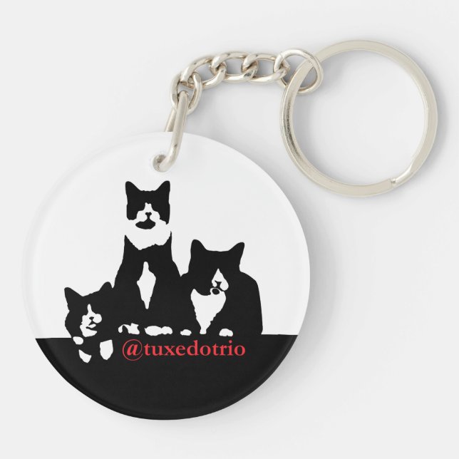 TuxedoTrio Keychain (Back)