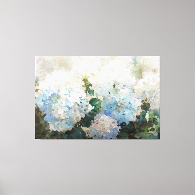 *~*  TV2 Blue Pink Hydrangea Canvas Print (Front)