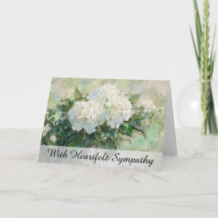 *~* TV2 White Hydrangea Floral Sympathy Card