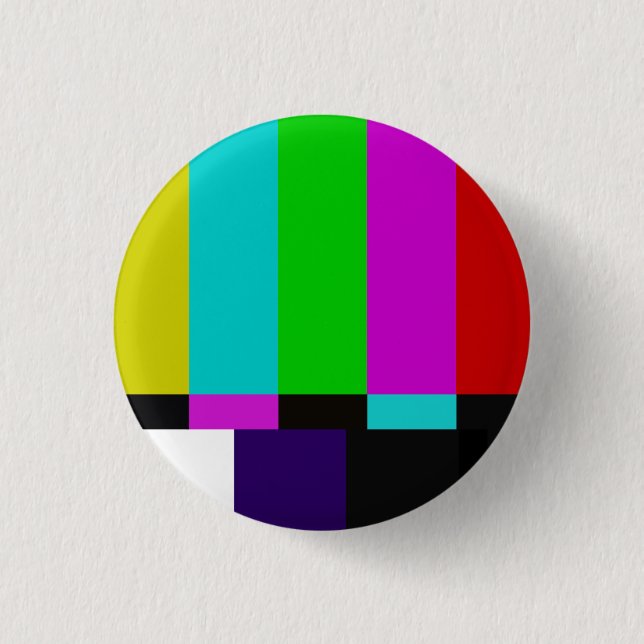 TV bars colour test 3 Cm Round Badge (Front)