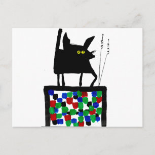 TV Cat Postcard