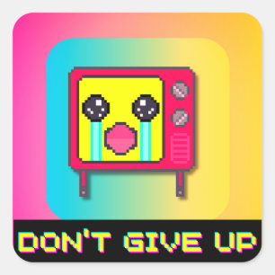 TV Cry Square Sticker