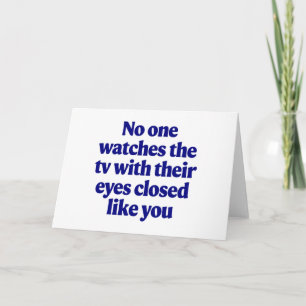 TV Joke Father's Day Dad Joke Husband Gift Invitation