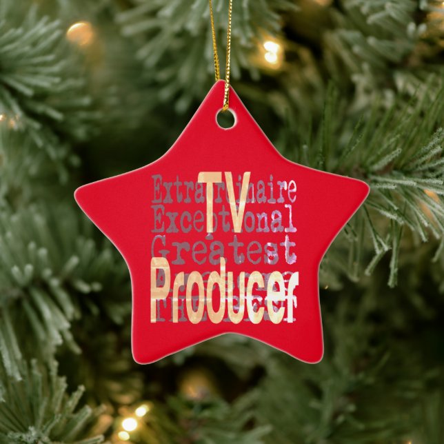 TV Producer Extraordinaire Ceramic Ornament (Tree)