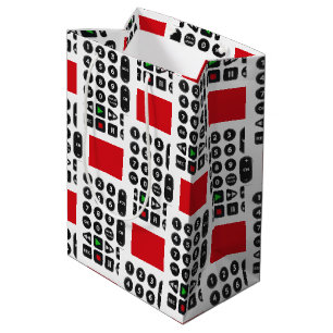 TV Remote with VCR Button Medium Gift Bag