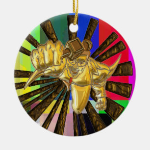 TV Reporter Ceramic Ornament