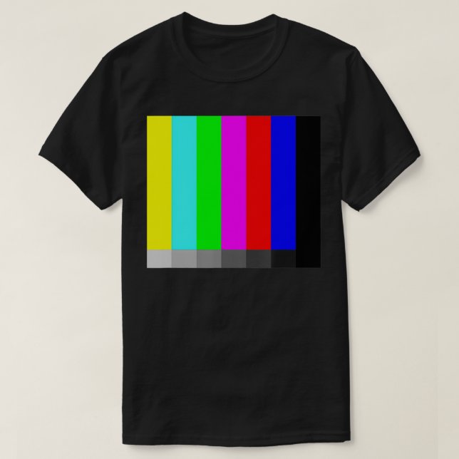 TV Retro Colour Bars Vintage Design  T-Shirt (Design Front)