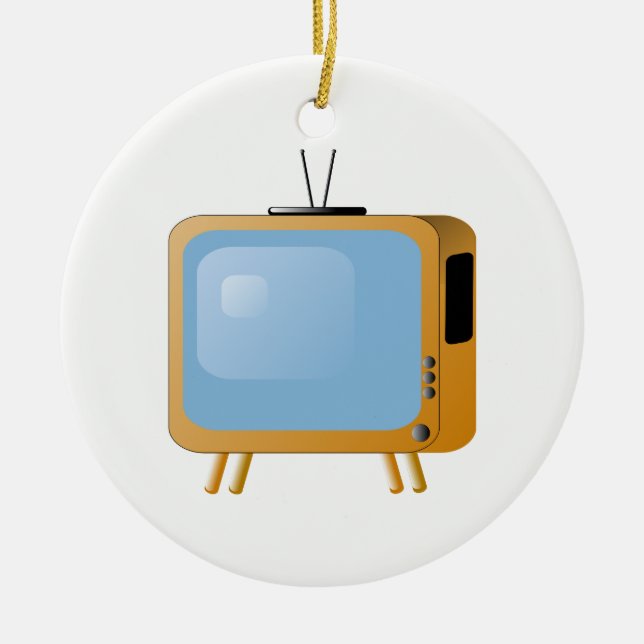 TV Set Ceramic Ornament (Front)