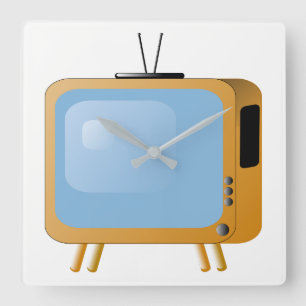 TV Set Square Wall Clock