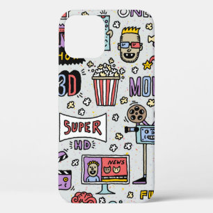 TV Shows, Series and Movies Funny Doodle vintage s iPhone 12 Case