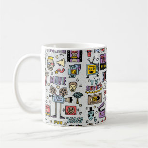 TV Shows, Series and Movies Funny Doodle vintage s Coffee Mug