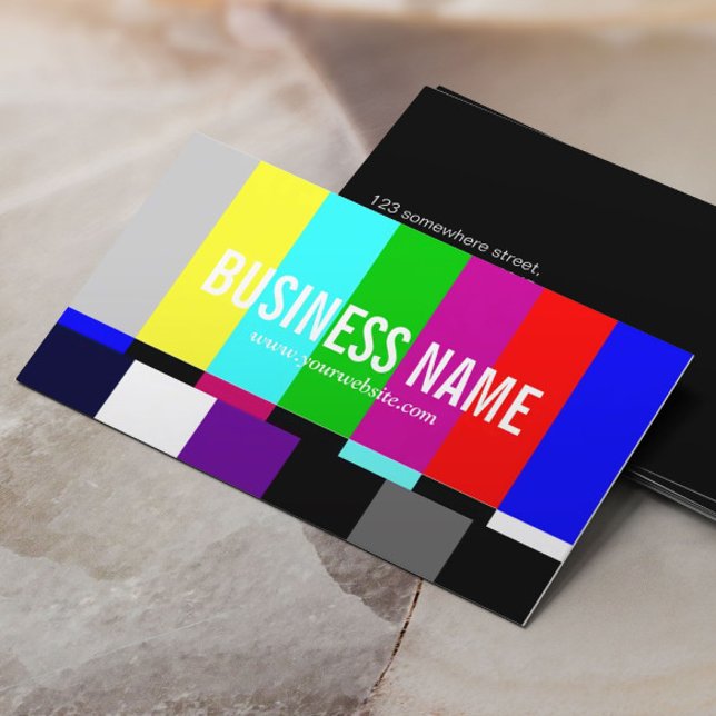 TV Spectrum Film Editor Video Production Business Card (Creator Uploaded)