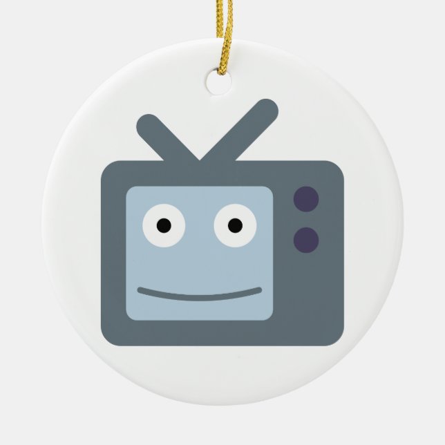 TV television set Ceramic Tree Decoration (Front)