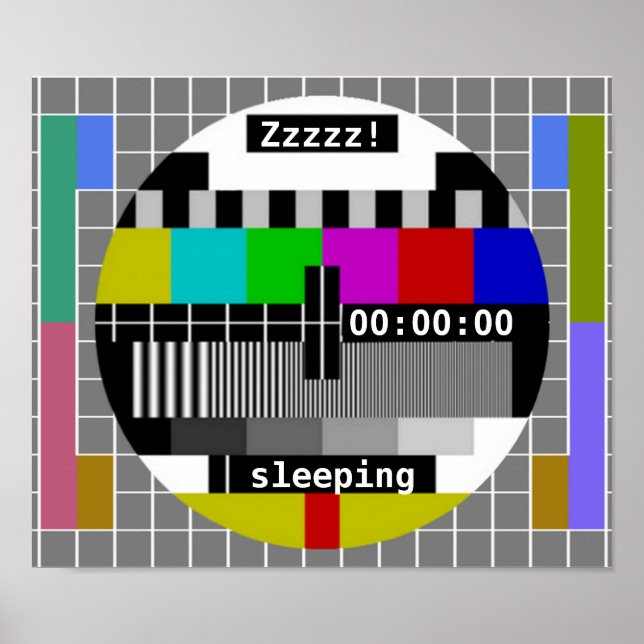 Tv Test Card Closedown Poster (Front)